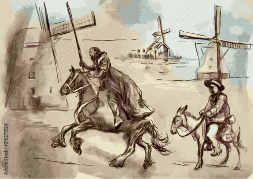 Fotomural Don Quixote - An hand painted vector illustration