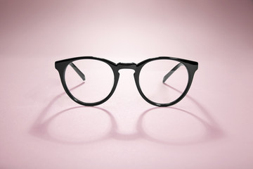 Wall Mural - Black Glasses on Pink