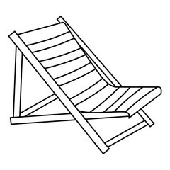 Poster - wooden beach chair icon