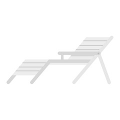 Sticker - wooden beach chair icon vector illustration design