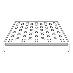 Poster - King size mattress icon. Outline king size mattress vector icon for web design isolated on white background