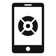 Poster - smartphone drone control icon. simple illustration of smartphone drone control vector icon for web d