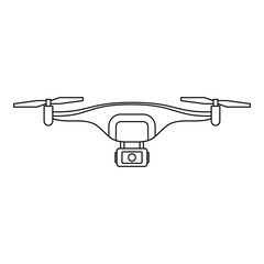 Poster - Photo drone icon. Outline photo drone vector icon for web design isolated on white background