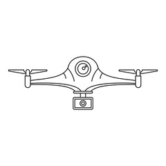Poster - aerial drone icon. outline aerial drone vector icon for web design isolated on white background