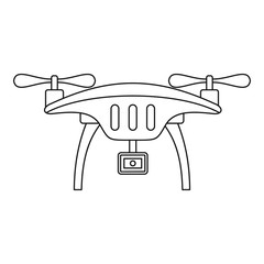 Poster - action camera drone icon. outline action camera drone vector icon for web design isolated on white b