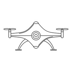 Poster - futuristic drone icon. outline futuristic drone vector icon for web design isolated on white backgro
