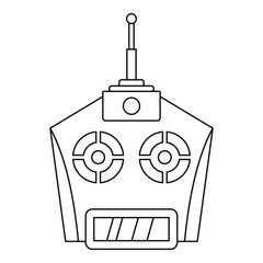 Poster - Drone remote control icon. Outline drone remote control vector icon for web design isolated on white background