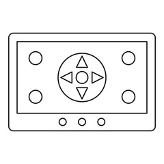 Sticker - Tablet drone control icon. Outline tablet drone control vector icon for web design isolated on white background