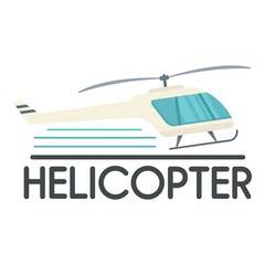 Poster - Helicopter icon. Flat illustration of helicopter vector icon for web design
