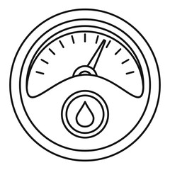 Poster - Petrol dashboard icon. Outline petrol dashboard vector icon for web design isolated on white background
