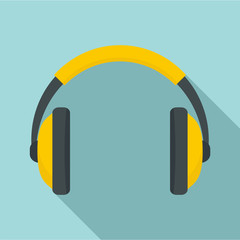 Poster - Rap headset icon. Flat illustration of rap headset vector icon for web design