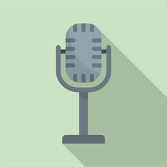 Poster - Studio microphone icon. Flat illustration of studio microphone vector icon for web design