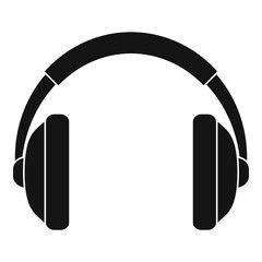 Poster - Rap headset icon. Simple illustration of rap headset vector icon for web design isolated on white background