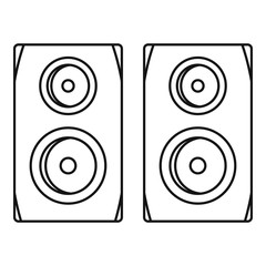 Poster - Studio speakers icon. Outline studio speakers vector icon for web design isolated on white background