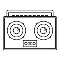Poster - Boombox icon. Outline boombox vector icon for web design isolated on white background