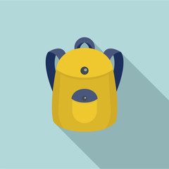 Poster - school backpack icon. flat illustration of school backpack vector icon for web design