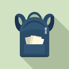 Poster - student backpack icon. flat illustration of student backpack vector icon for web design