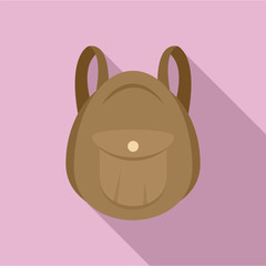 Poster - Tourist backpack icon. Flat illustration of tourist backpack vector icon for web design