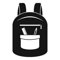 Poster - college backpack icon. simple illustration of college backpack vector icon for web design isolated o