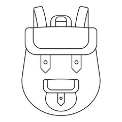 Wall Mural - Backpack icon. Outline backpack vector icon for web design isolated on white background