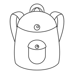 Poster - school backpack icon. outline school backpack vector icon for web design isolated on white backgroun