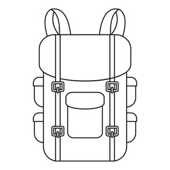 Poster - military backpack icon. outline military backpack vector icon for web design isolated on white backg