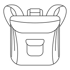 Poster - small backpack icon. outline small backpack vector icon for web design isolated on white background