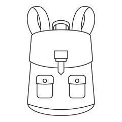 Poster - haversack icon. outline haversack vector icon for web design isolated on white background