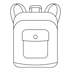 Poster - notebook backpack icon. outline notebook backpack vector icon for web design isolated on white backg