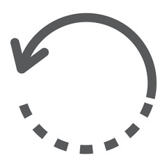 Fototapete - Rotate glyph icon, tools and design, circle sign, vector graphics, a solid pattern on a white background, eps 10.