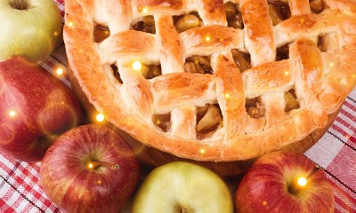 Canvas Print - Homemade tasty Pie on table