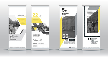 Wall Mural - set of templates with a design of vertical banners. signboard advertising brochure flyer template ve