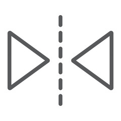 Poster - Reflection tool line icon, tools and design, mirror sign, vectorgraphics, a linear pattern on a white background, eps 10.