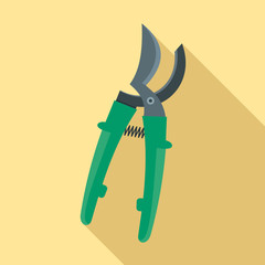 Poster - Farm secateurs icon. Flat illustration of farm secateurs vector icon for web design