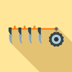 Poster - tractor plow icon. flat illustration of tractor plow vector icon for web design