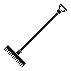Poster - Rake icon. Simple illustration of rake vector icon for web design isolated on white background