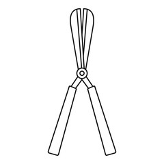 Poster - scissors plant cut icon. outline scissors plant cut vector icon for web design isolated on white bac