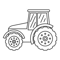 Canvas Print - Tractor icon. Outline tractor vector icon for web design isolated on white background