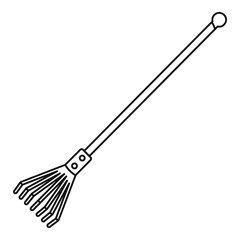 Poster - farm fan rake icon. outline farm fan rake vector icon for web design isolated on white background