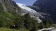Aussicht auf den Hängegletscher Boyabreen, Ausläufer des Jostedalsbreen, Norrwegen