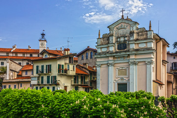 Wall Mural - Isola Bella church architecture, Stresa, Italy, Lombardy, Borromeo islands