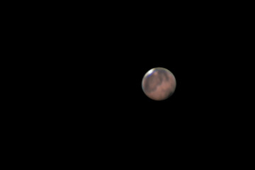 Wall Mural - mars in oppostion 2018, great view at long focal lenght taken with large newtonian telescope, isolat