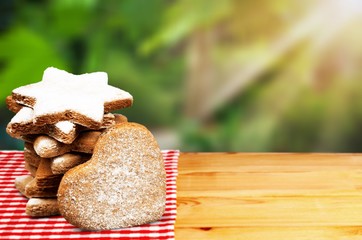 Wall Mural - christmas cookies isolated on a white background