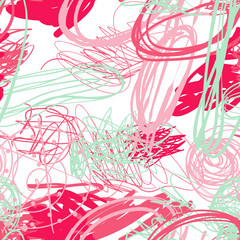 Wall Mural - seamless vintage pattern retro 80s or 90s fashion style abstract vector background. retro memphis de