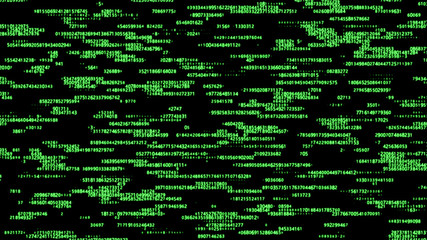Aufkleber - Digital background green matrix. Binary computer code. Hacker concept. 3d rendering