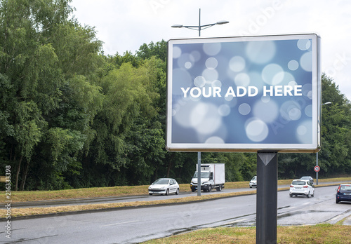 Highway Billboard Mockup Stock Template | Adobe Stock