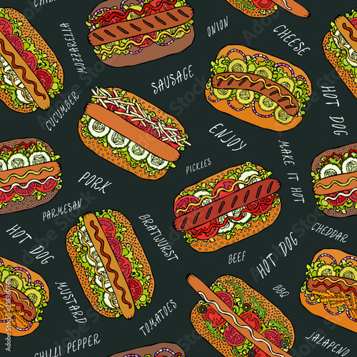 tablica-szkolna-hot-dog-i-napis-seamless-seamless-pattern-wiele-tlo-menu-restauracji
