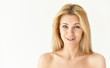 © orlovphoto - portrait of European woman blonde hair grey eyes close-up