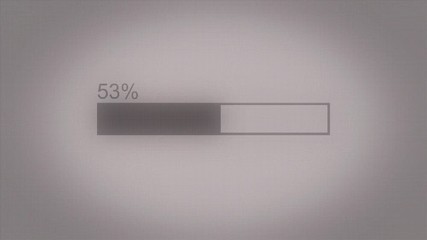 Poster - Progress bar. Illustration of uploading, downloading, transferring process. Modern loading bar animation on dark polygonal geometric surface. Loading Process to Complete. Futuristic pending loading