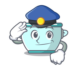 Sticker - Police steel pot character cartoon